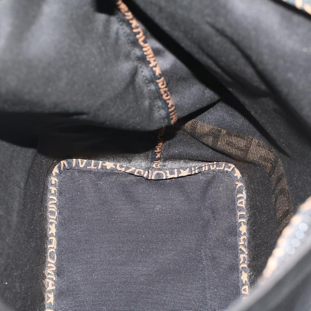 FENDI Hand Bag Nylon Black yk8325