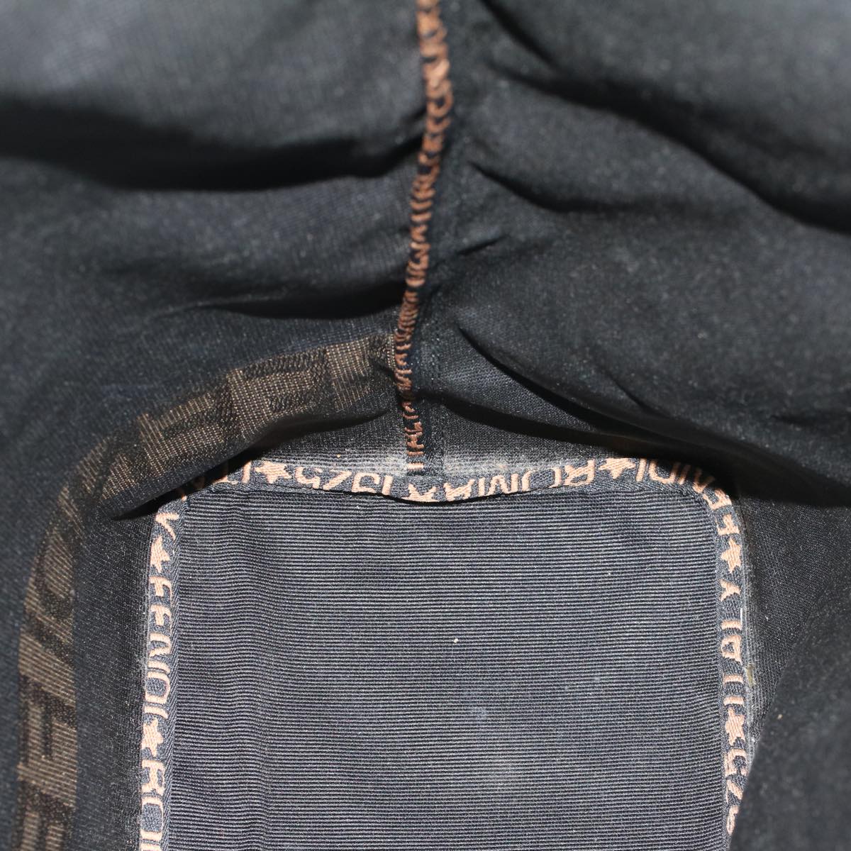 FENDI Hand Bag Nylon Black yk8325