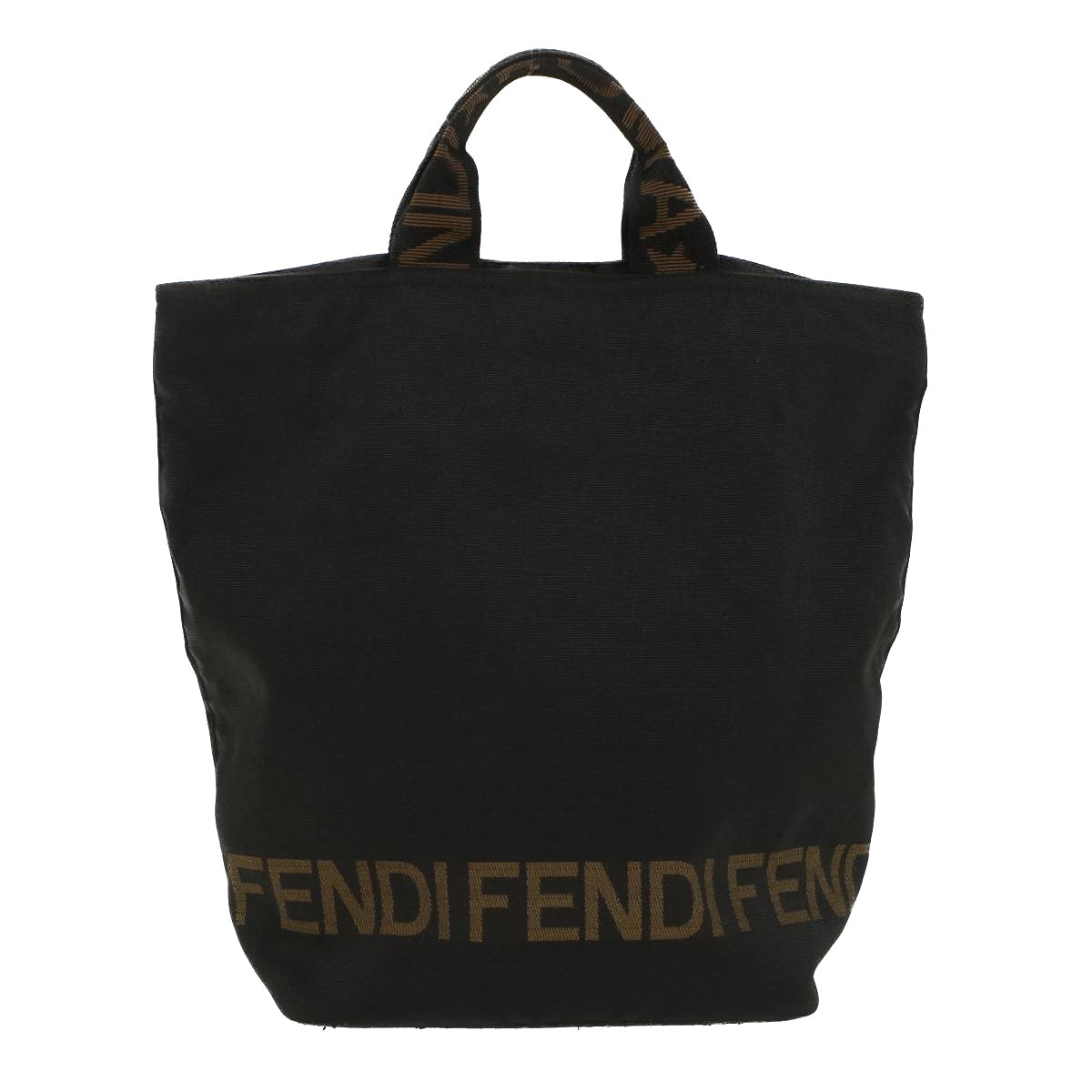FENDI Hand Bag Nylon Black yk8325