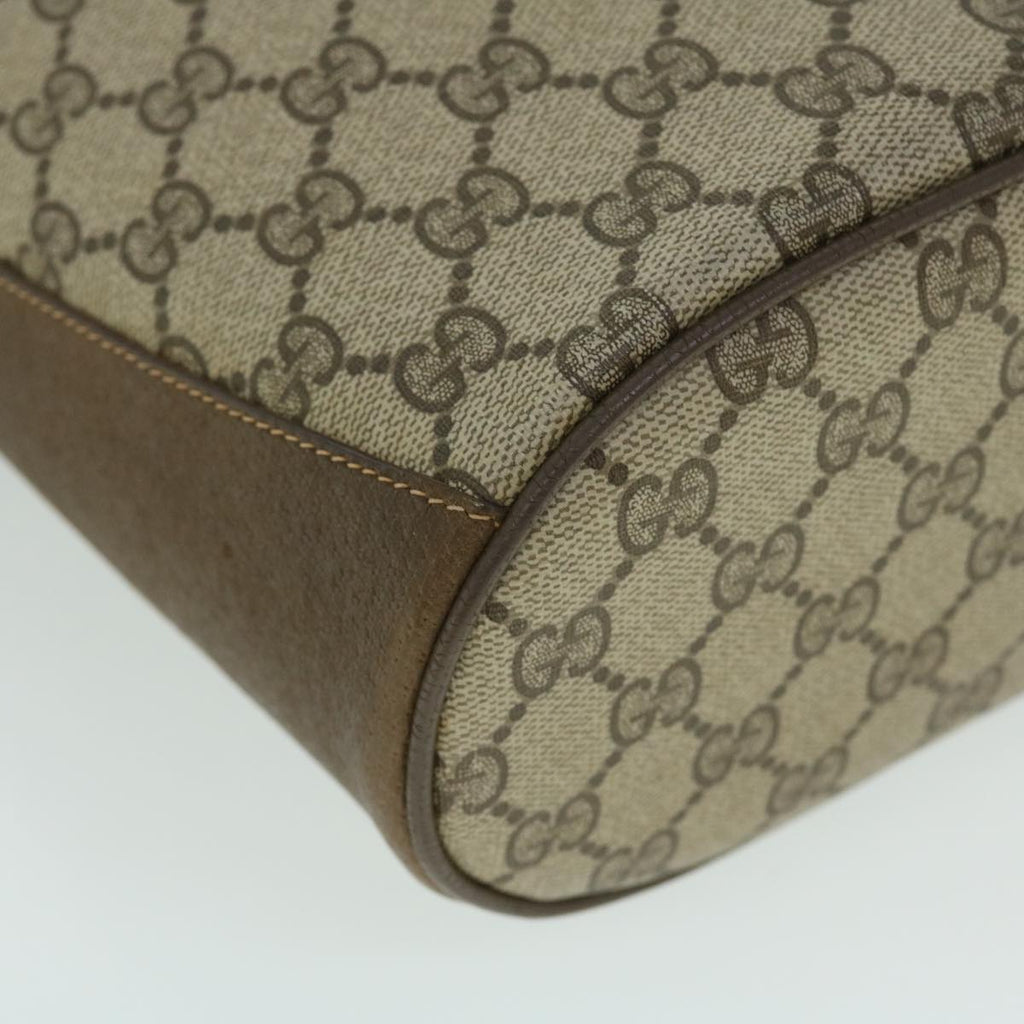 GUCCI GG Canvas Web Sherry Line Shoulder Bag PVC Leather Beige Red yk8333