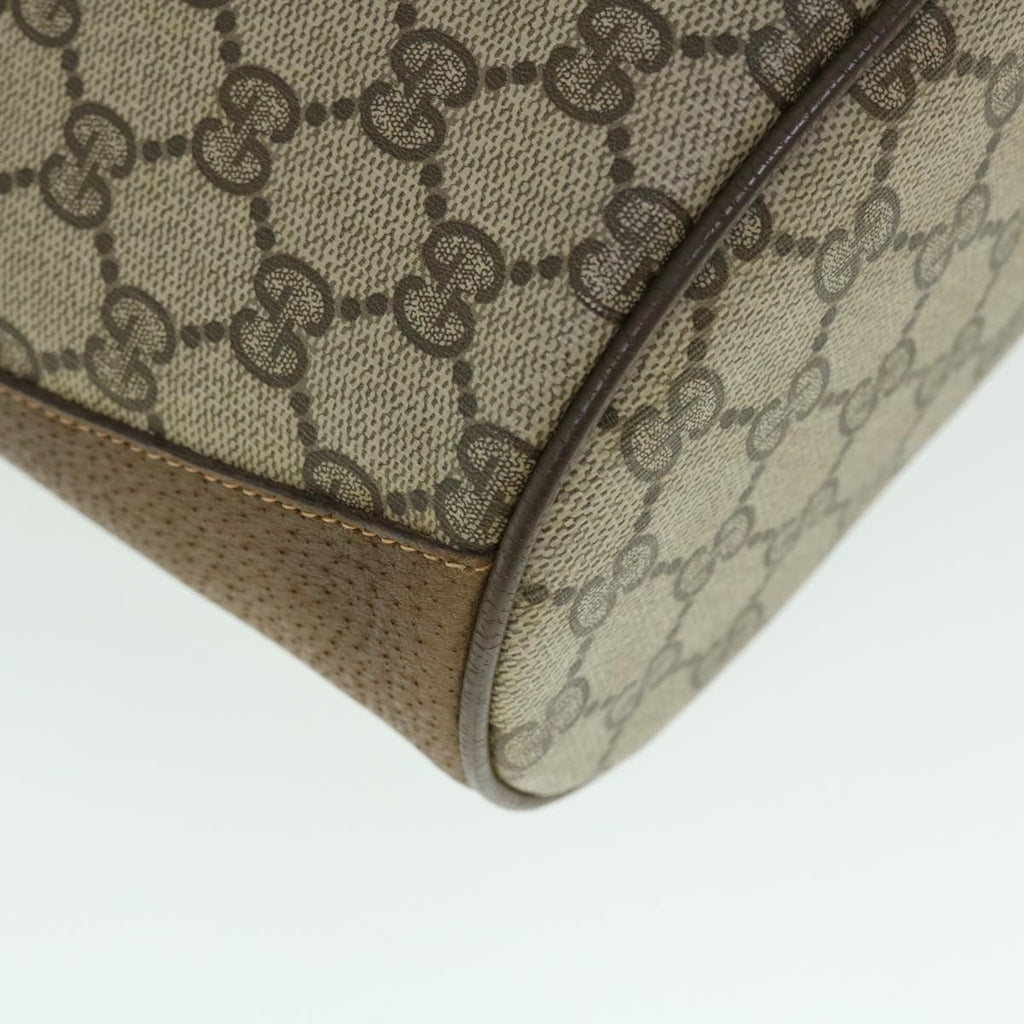 GUCCI GG Canvas Web Sherry Line Shoulder Bag PVC Leather Beige Red yk8333