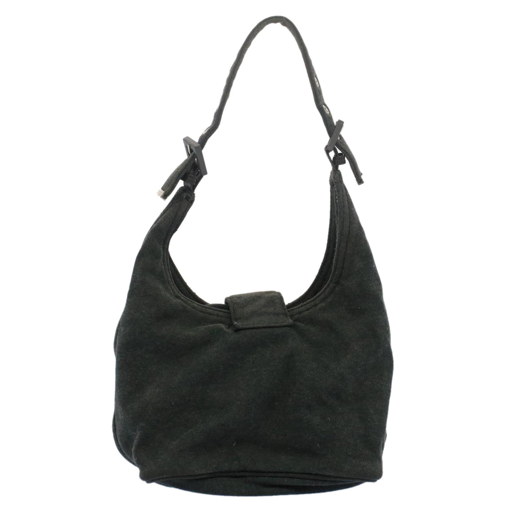 FENDI Mamma Baguette Shoulder Bag Cotton Gray 2354 26686 099 yk8388B