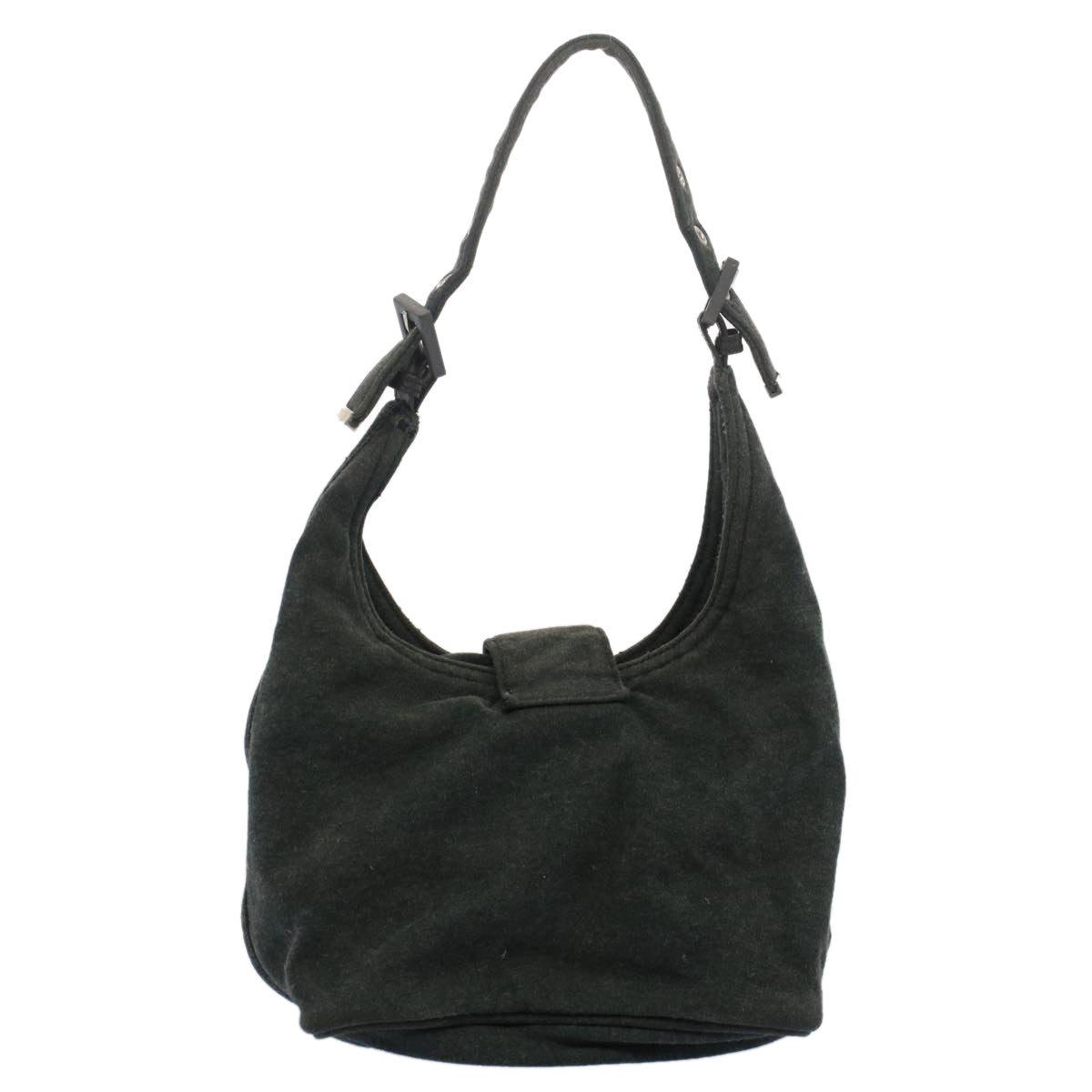 FENDI Mamma Baguette Shoulder Bag Cotton Gray 2354 26686 099 yk8388B