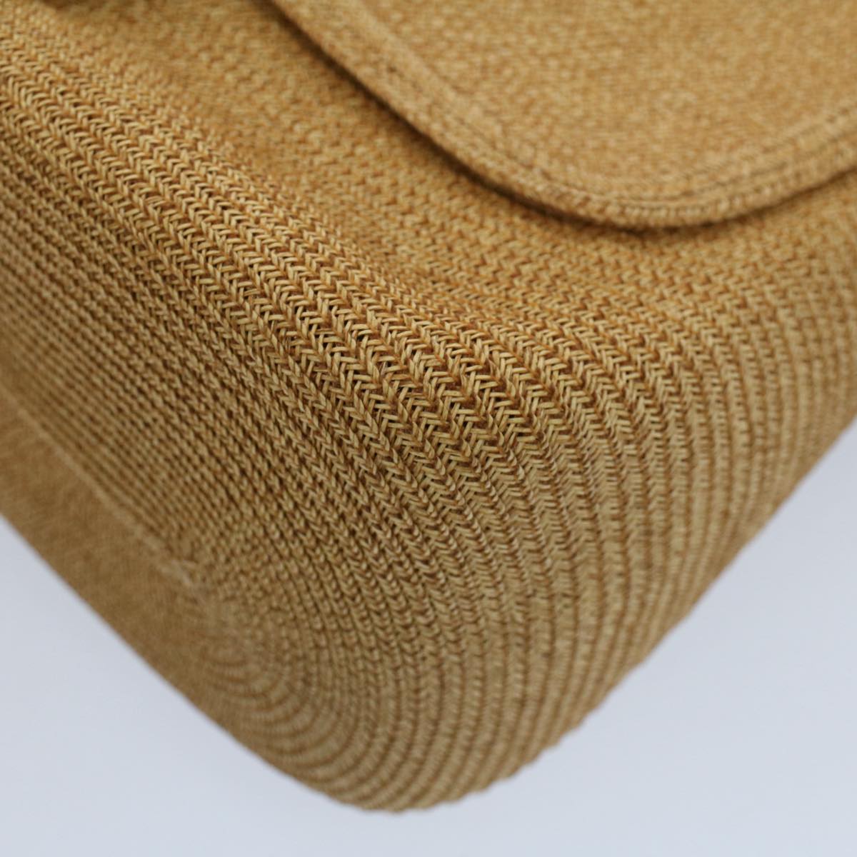 FENDI Celeria Mamma Baguette Shoulder Bag Straw Raffia Beige yk8499