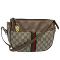 GUCCI GG Canvas Web Sherry Line Shoulder Bag Beige Green Red yk8510