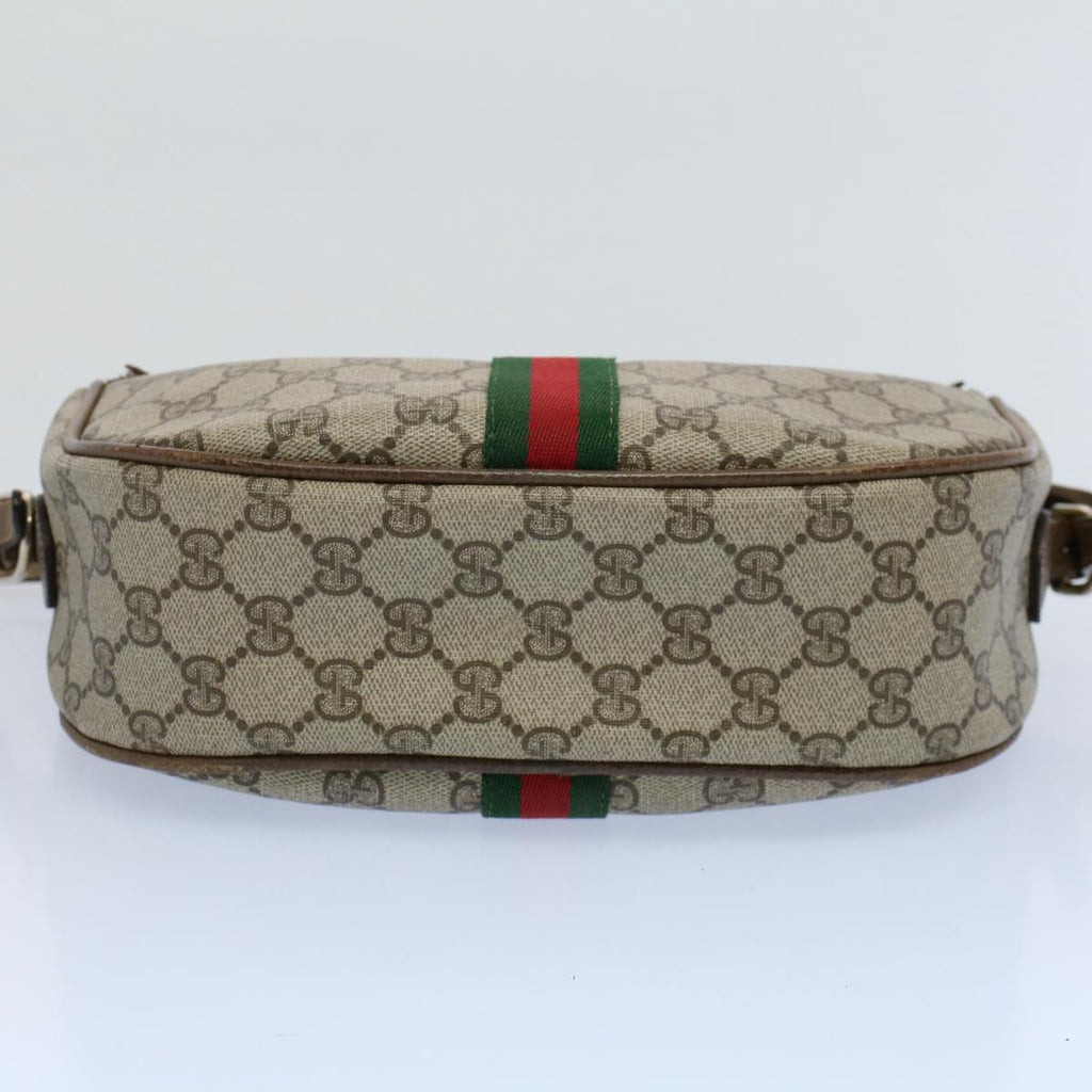 GUCCI GG Canvas Web Sherry Line Shoulder Bag Beige Green Red yk8510
