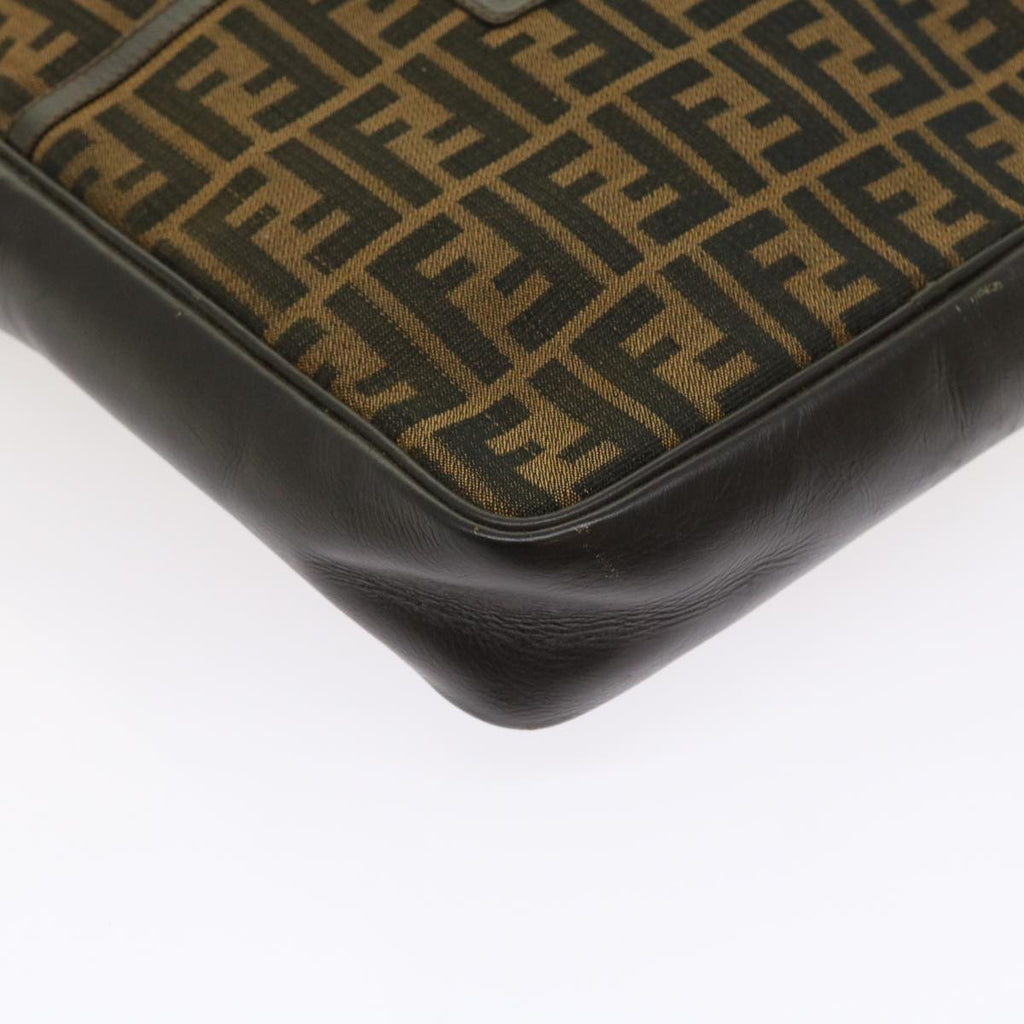 FENDI Zucca Canvas Shoulder Bag Vintage Brown yk8520