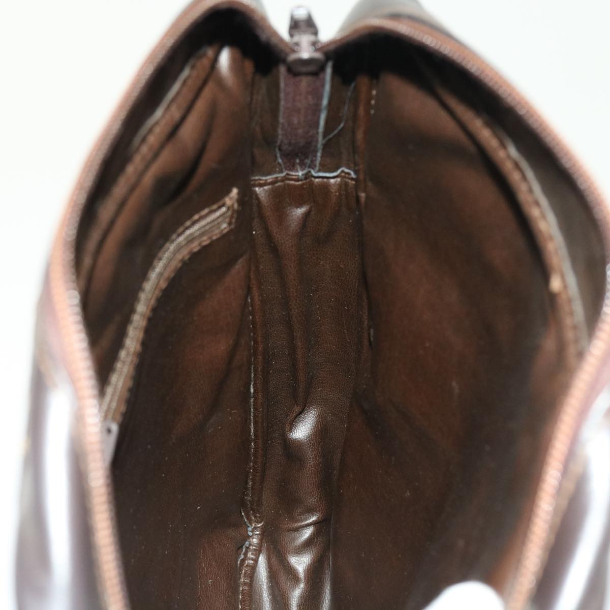 FENDI Zucca Canvas Shoulder Bag Vintage Brown yk8520