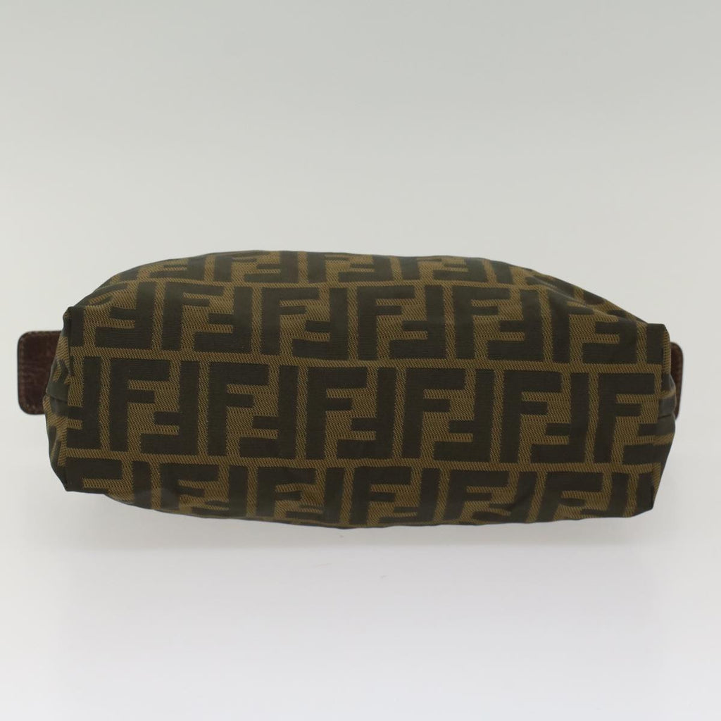FENDI Zucca Canvas Pouch Black Brown yk8572
