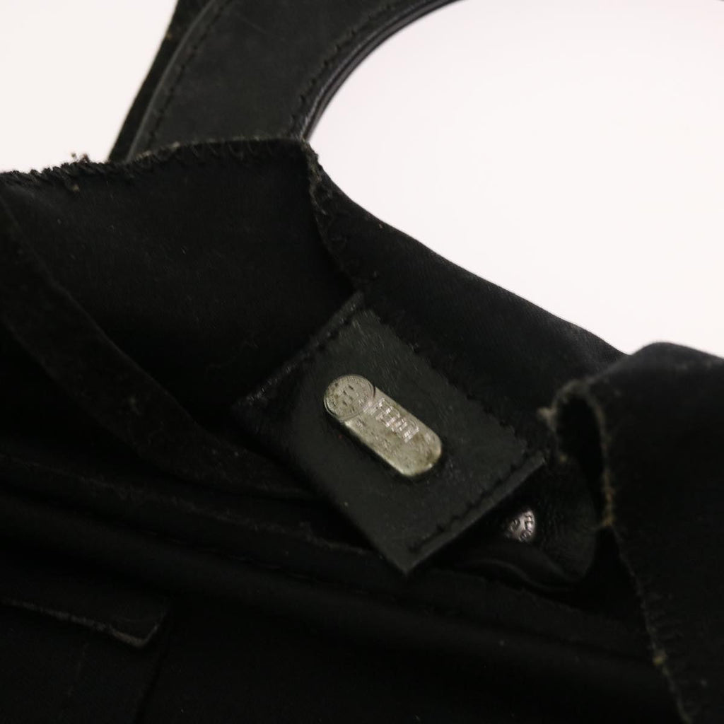 FENDI Hand Bag Nylon Black yk8577