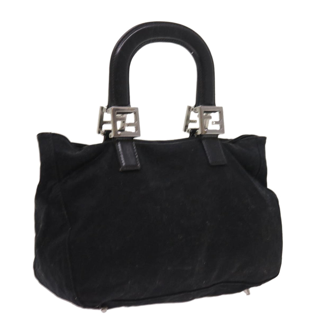 FENDI Hand Bag Nylon Black yk8577