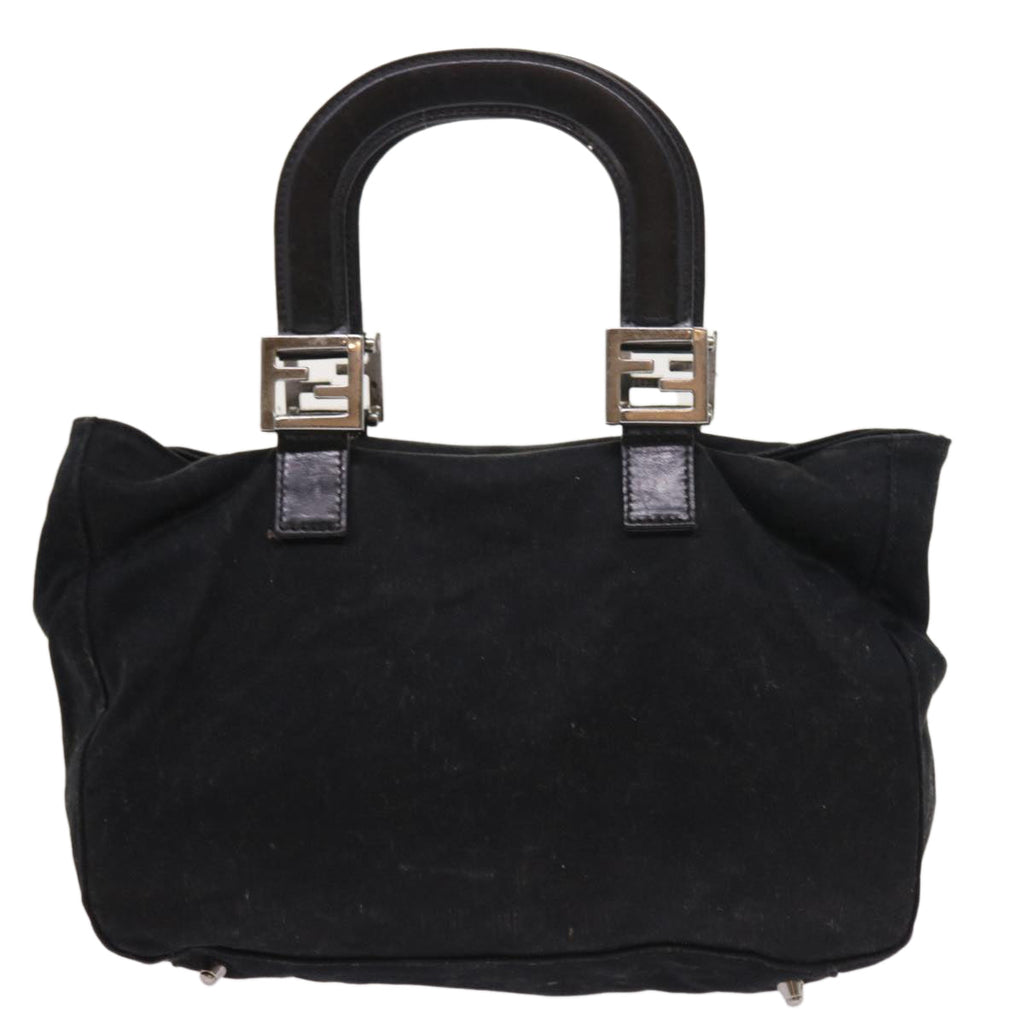FENDI Hand Bag Nylon Black yk8577