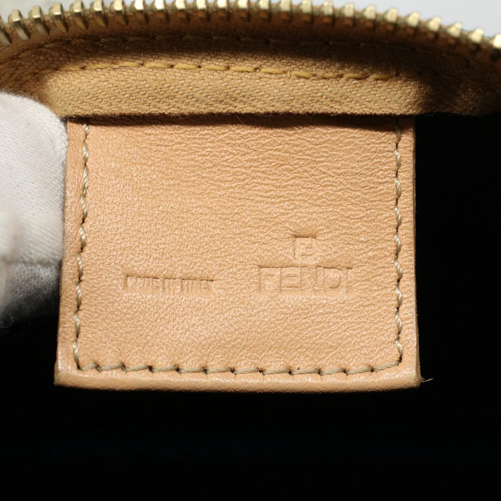FENDI Zucchino Canvas Hand Bag Blue yk8579