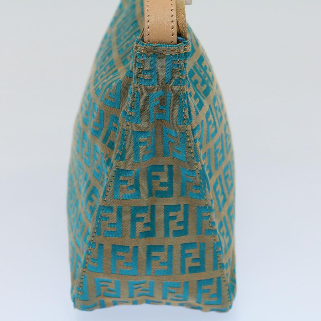 FENDI Zucchino Canvas Hand Bag Blue yk8579
