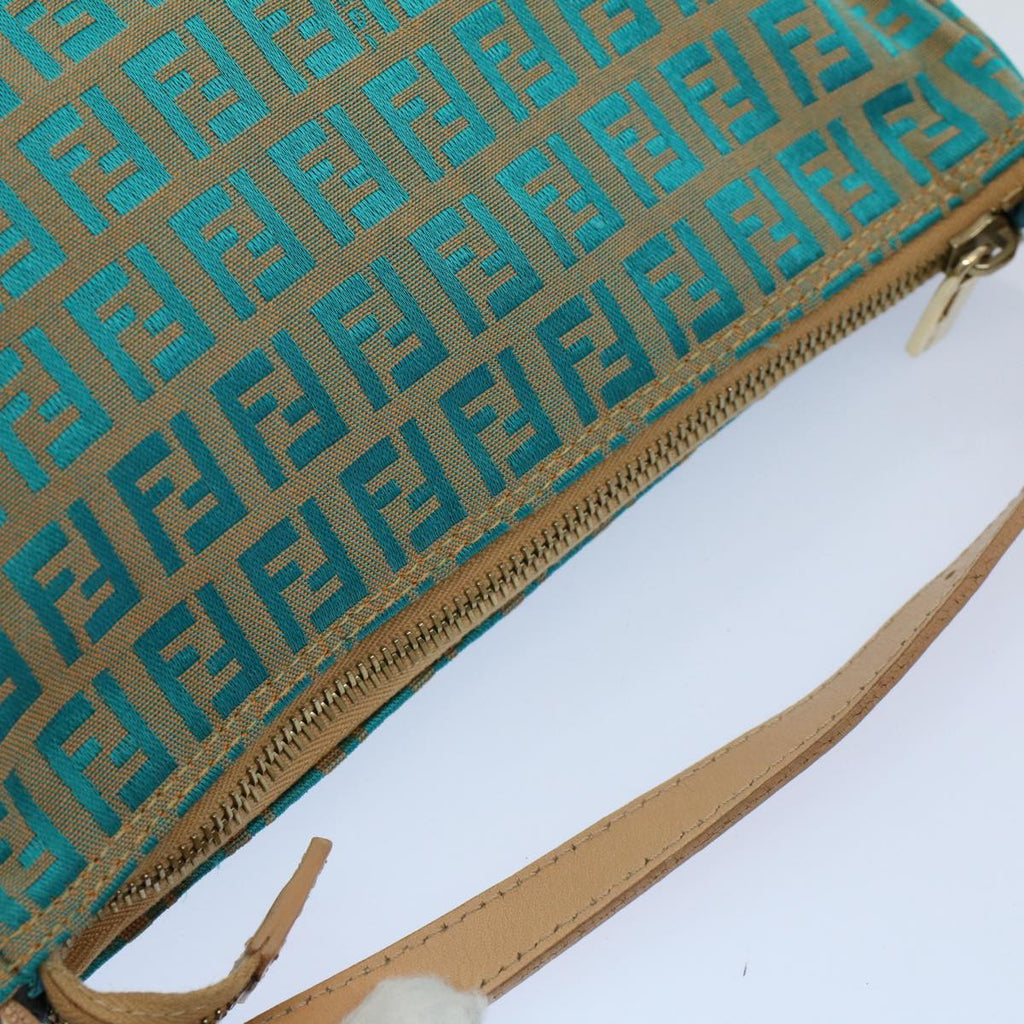 FENDI Zucchino Canvas Hand Bag Blue yk8579