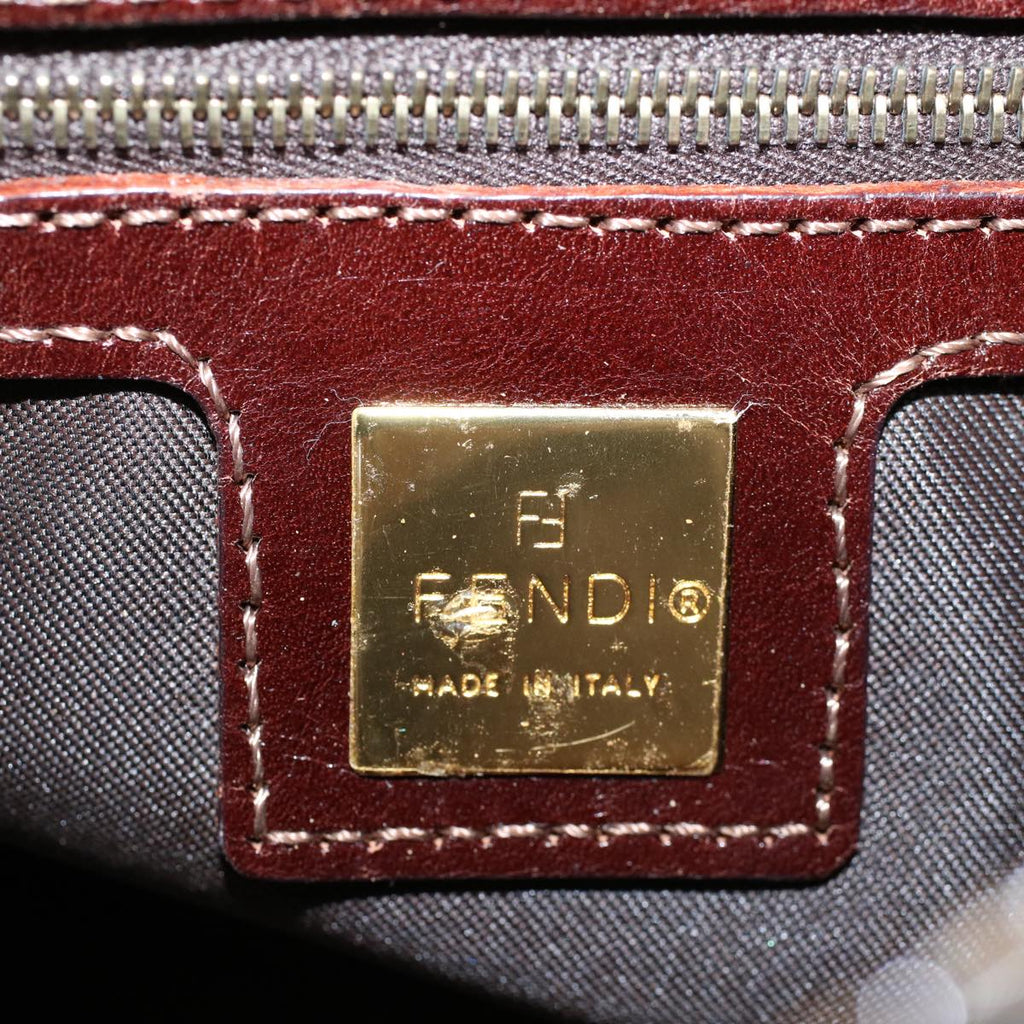 FENDI Zucchino Canvas Mamma Baguette Shoulder Bag Enamel Beige yk8584