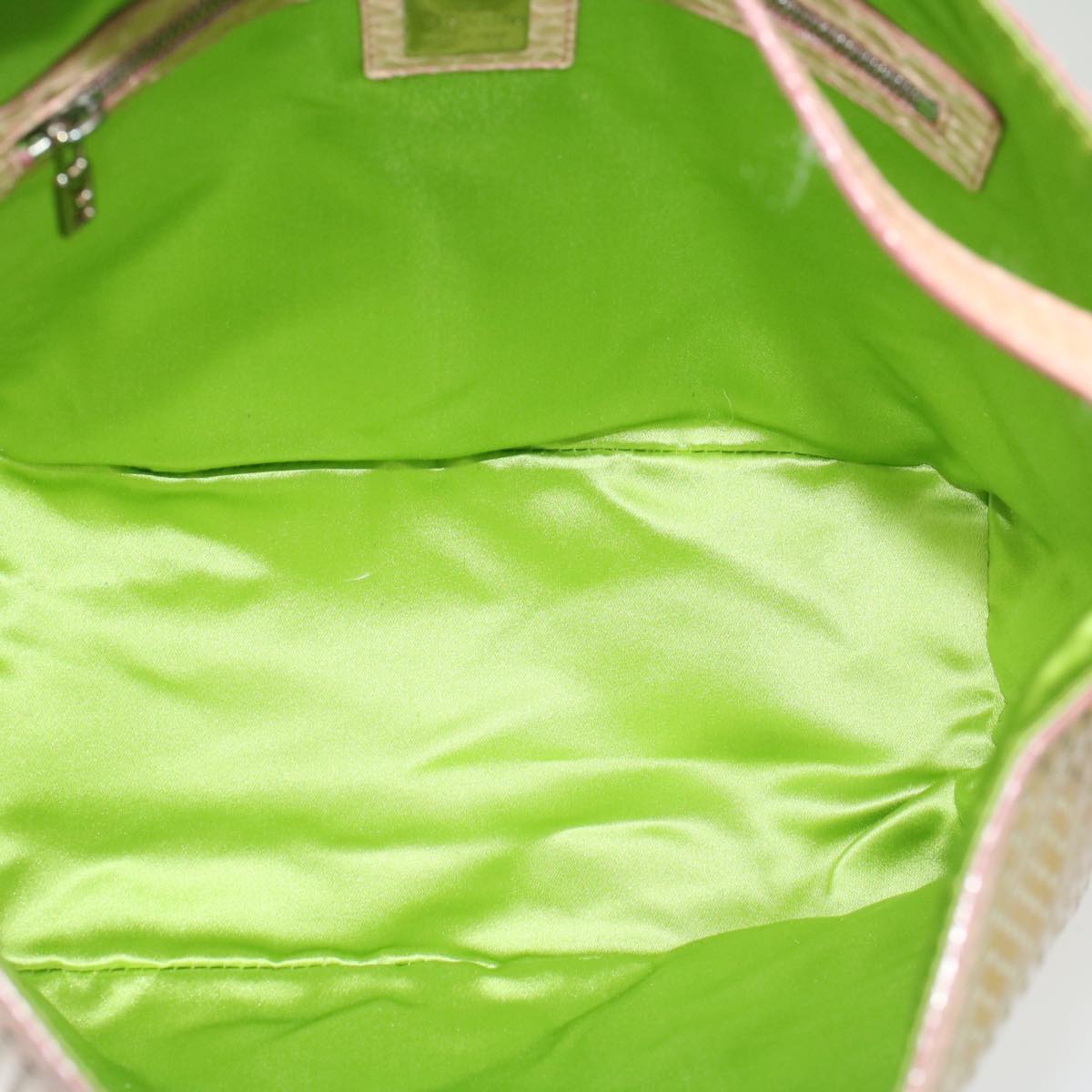 FENDI punching Hand Bag Patent leather Yellow yk8587