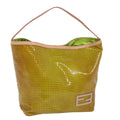FENDI punching Hand Bag Patent leather Yellow yk8587