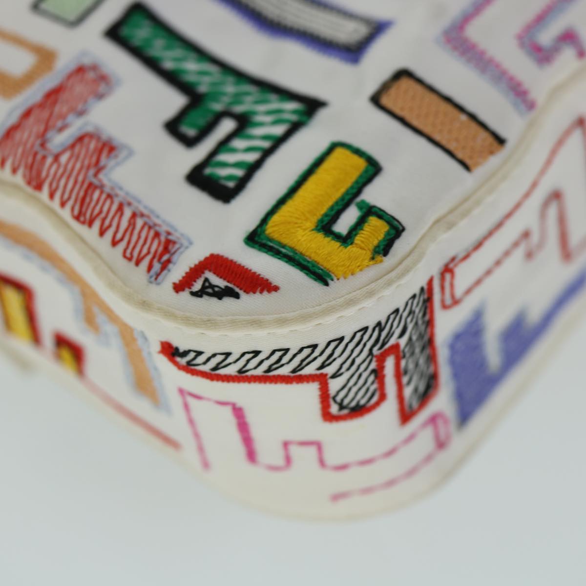FENDI Zucca Canvas Embroidery Mamma Baguette Bag 2way Multicolor yk8631A