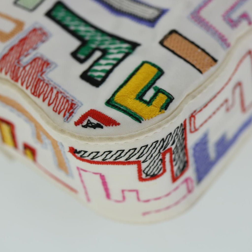 FENDI Zucca Canvas Embroidery Mamma Baguette Bag 2way Multicolor yk8631S