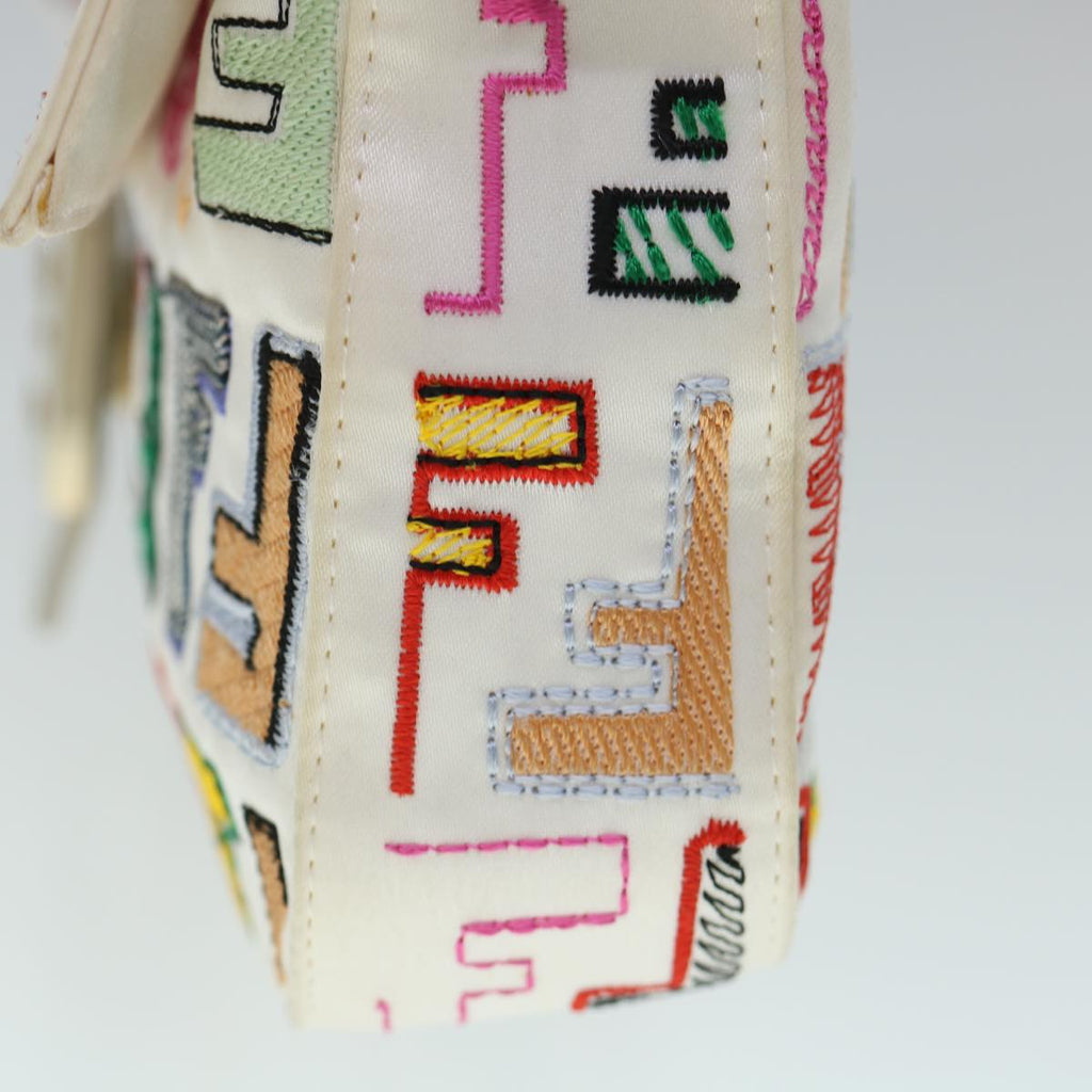 FENDI Zucca Canvas Embroidery Mamma Baguette Bag 2way Multicolor yk8631A