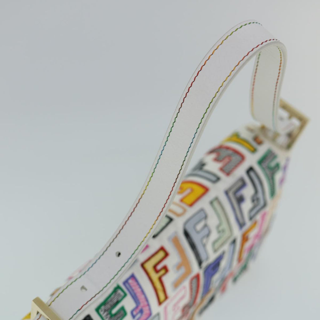 FENDI Zucca Canvas Embroidery Mamma Baguette Bag 2way Multicolor yk8631S