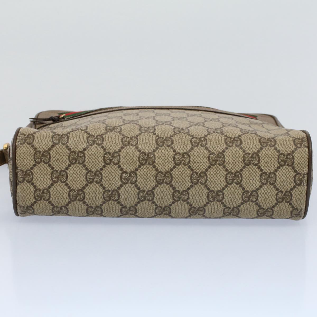 GUCCI GG Canvas Web Sherry Line Shoulder Bag Beige Red 56 02 088 yk8641