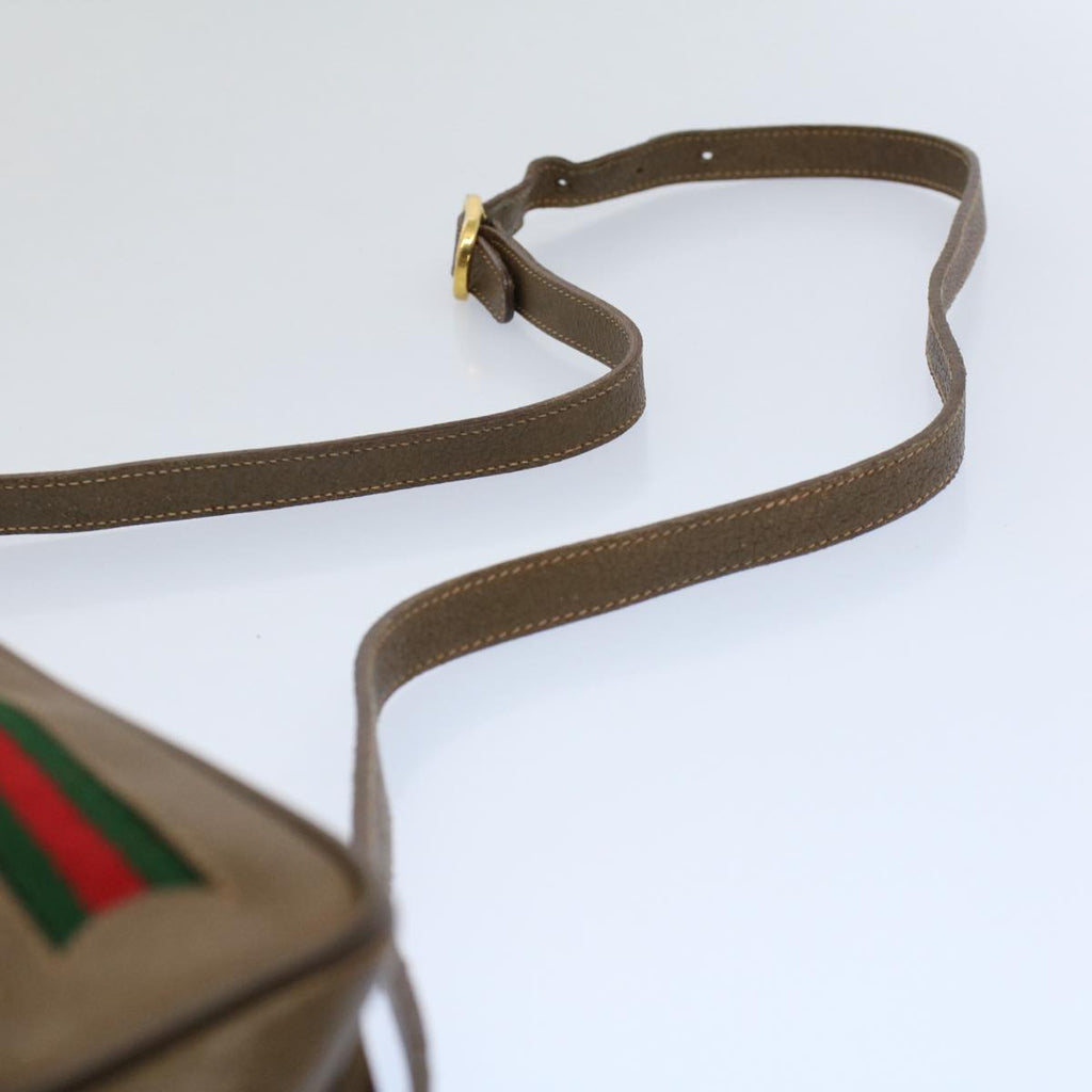 GUCCI GG Canvas Web Sherry Line Shoulder Bag Beige Red 56 02 088 yk8641