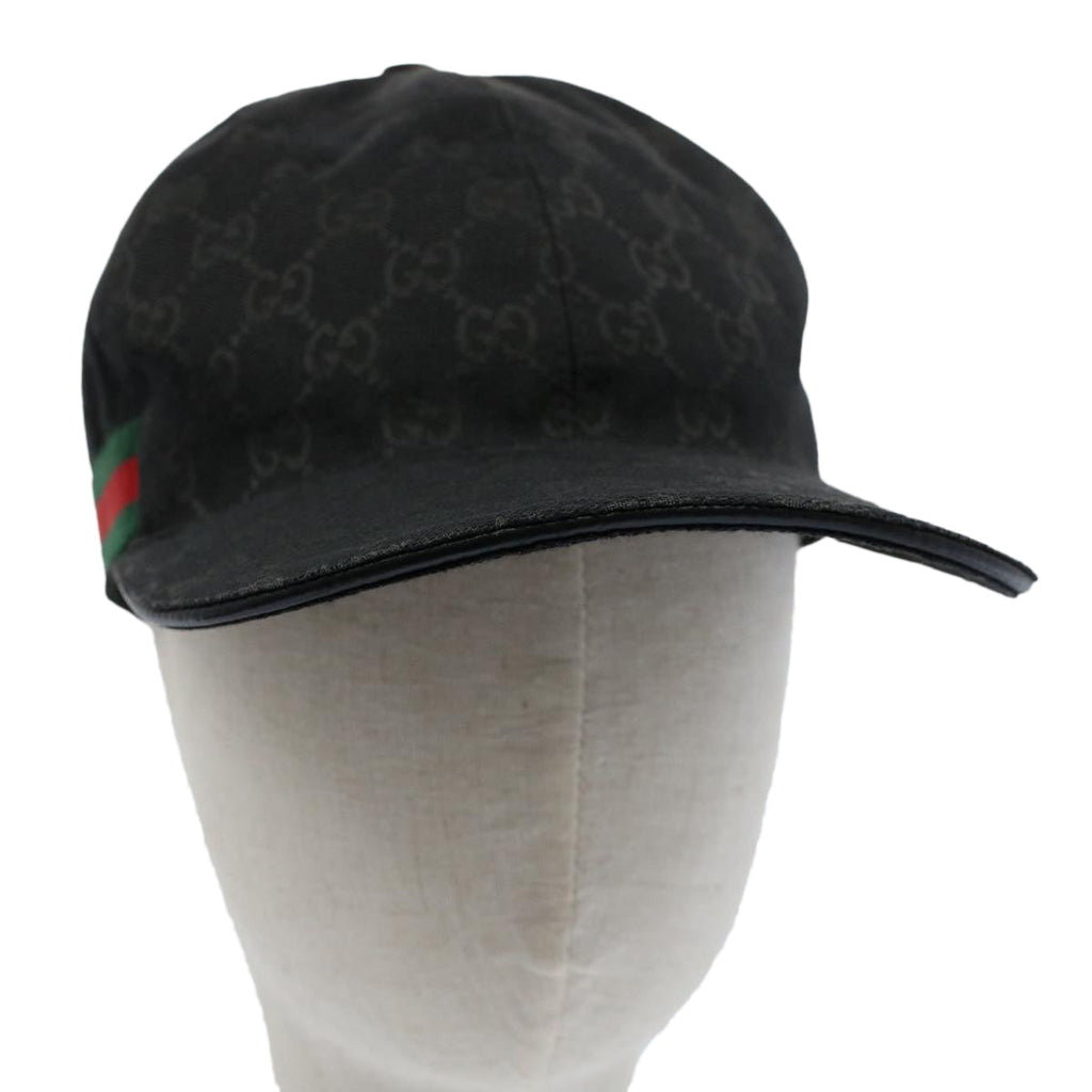 GUCCI GG Canvas Web Sherry Line Cap L Red Black Green 200035 yk8647
