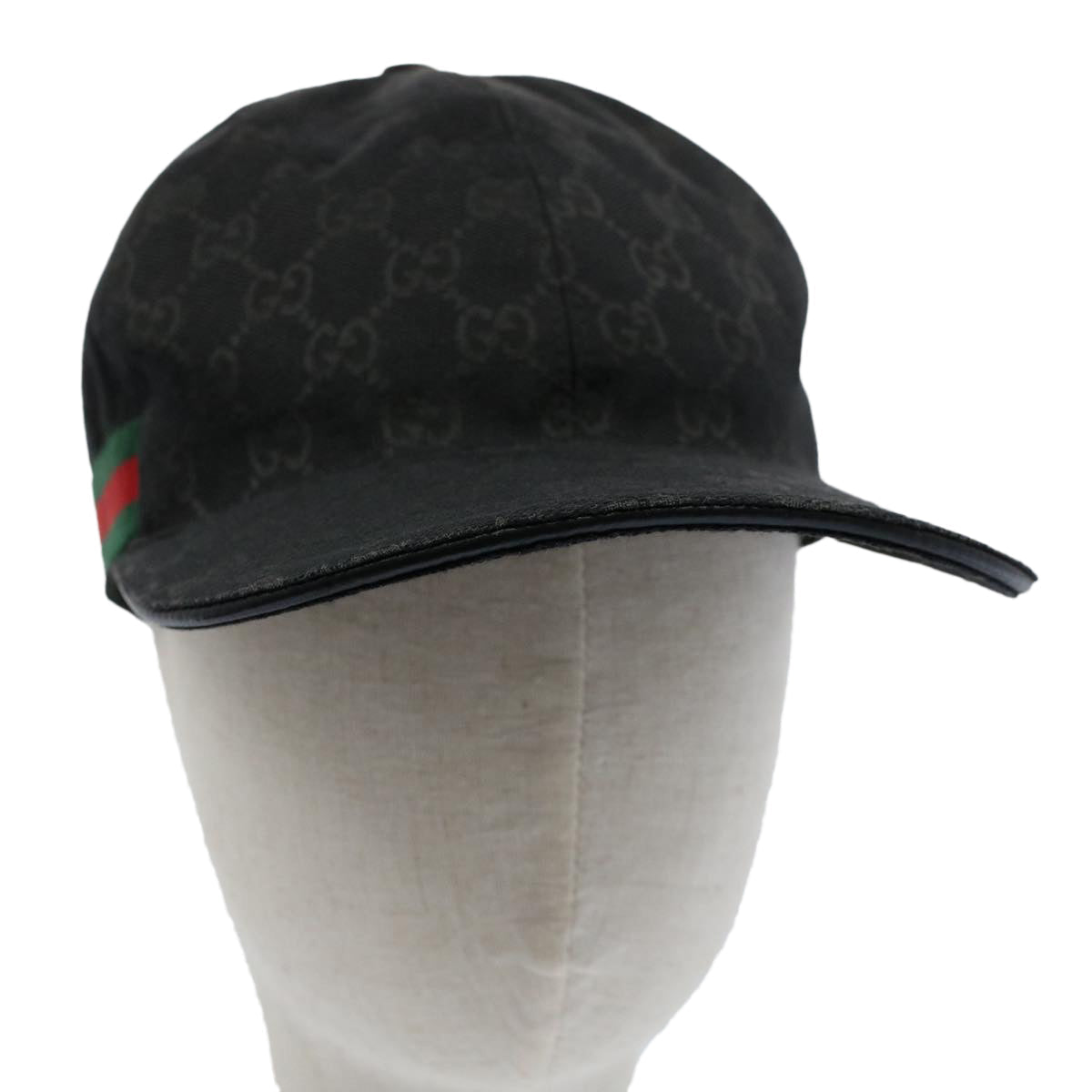 GUCCI GG Canvas Web Sherry Line Cap L Red Black Green 200035 yk8647