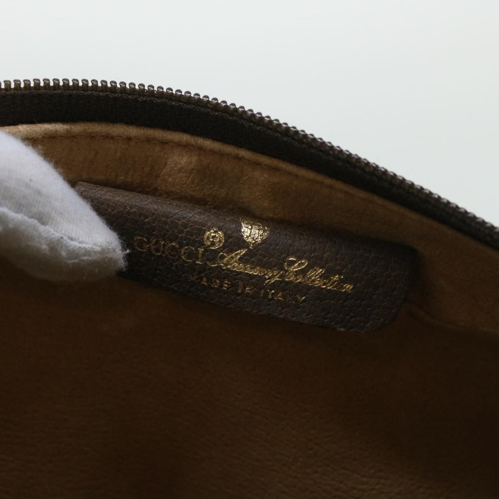 GUCCI GG Canvas Clutch Bag PVC Leather Beige 156.01.053 yk8651
