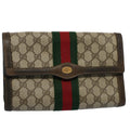 GUCCI GG Canvas Web Sherry Line Clutch Bag Beige Red 41 014 3087 25 yk8666