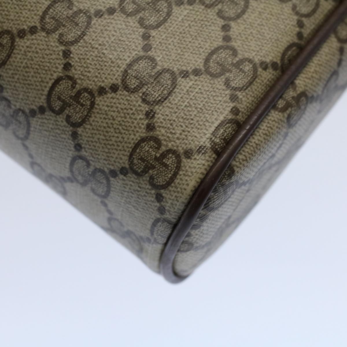 GUCCI GG Canvas Web Sherry Line Clutch Bag Beige Red 156 01 012 yk8670