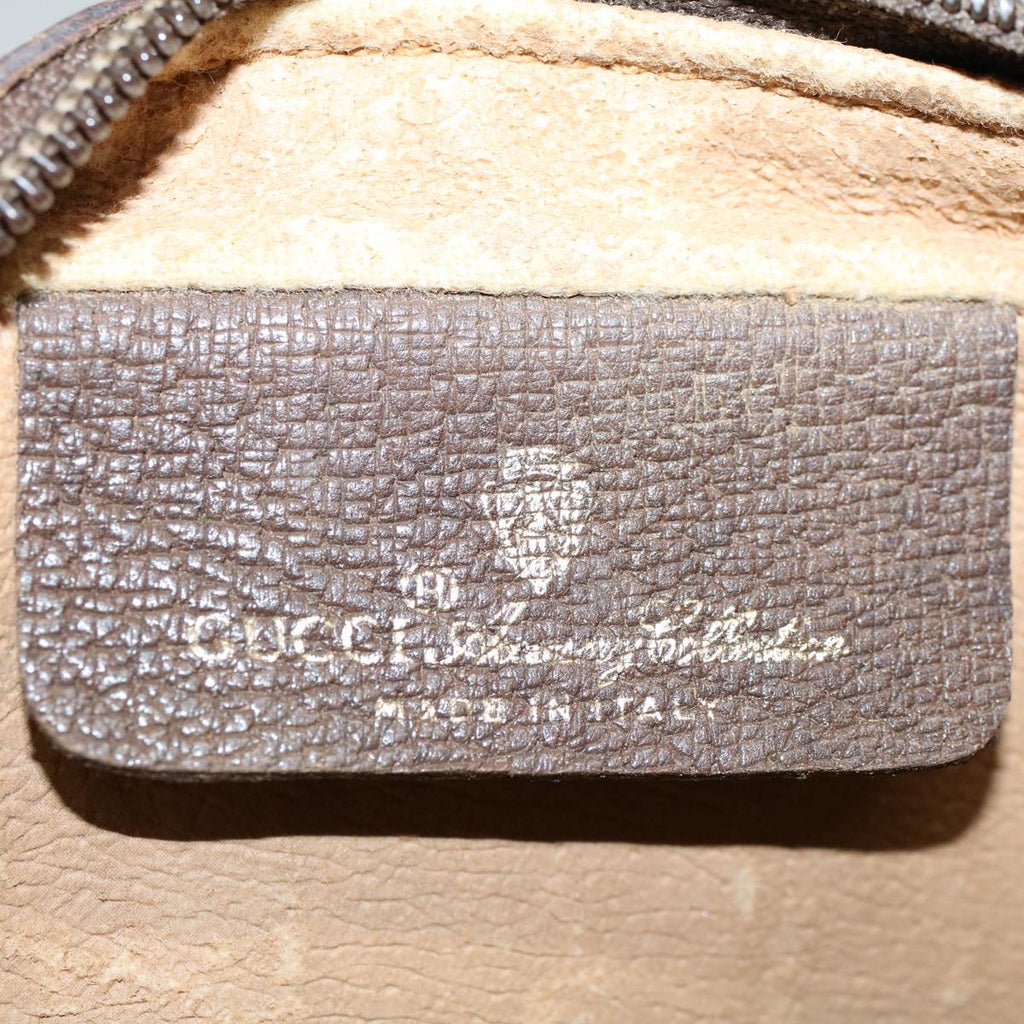 GUCCI GG Canvas Web Sherry Line Clutch Bag Beige Red 156 01 012 yk8670