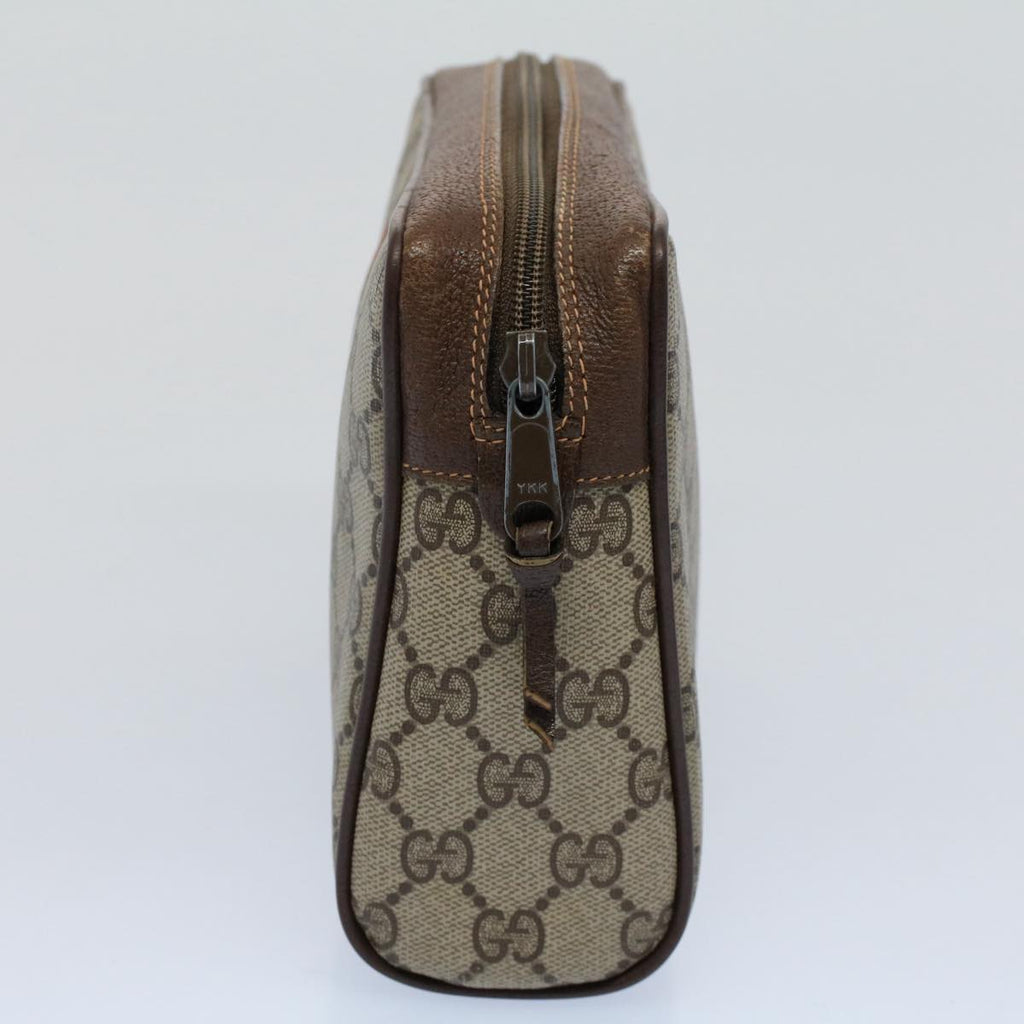 GUCCI GG Canvas Web Sherry Line Clutch Bag Beige Red 156 01 012 yk8670