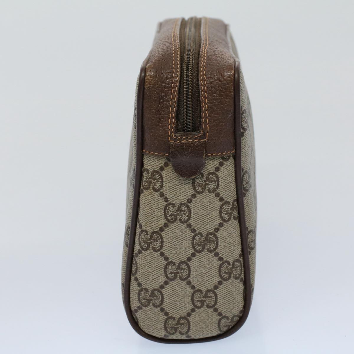 GUCCI GG Canvas Web Sherry Line Clutch Bag Beige Red 156 01 012 yk8670