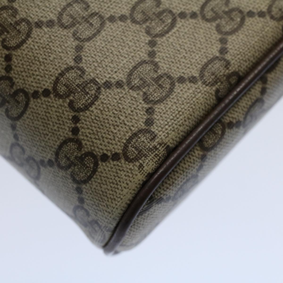 GUCCI GG Canvas Web Sherry Line Clutch Bag Beige Red 156 01 012 yk8670