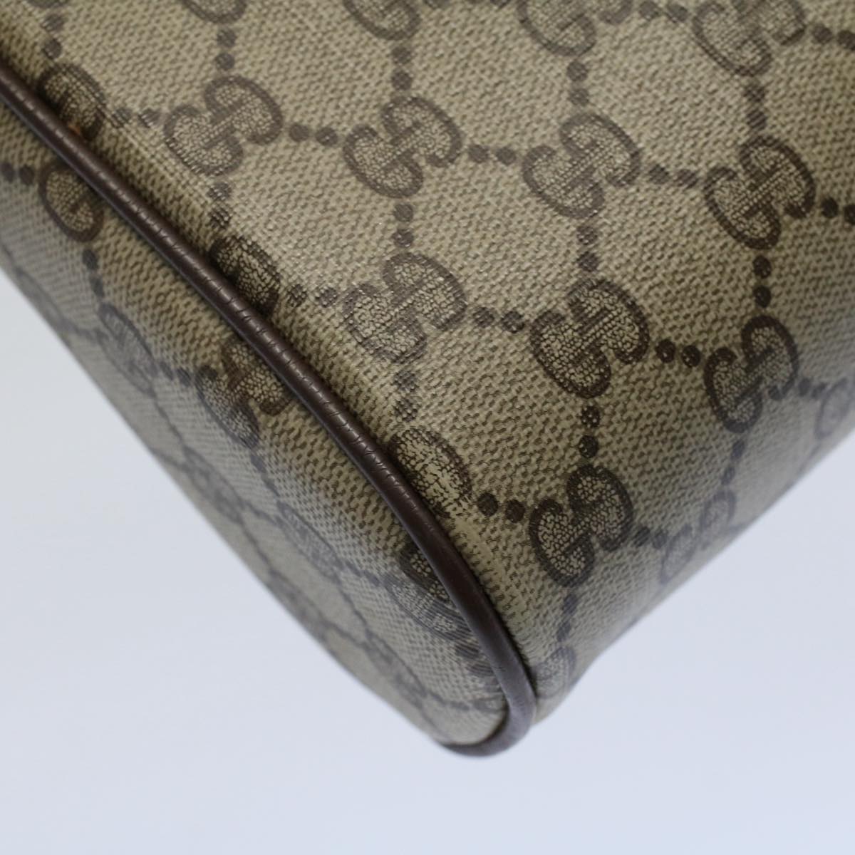 GUCCI GG Canvas Web Sherry Line Clutch Bag Beige Red 156 01 012 yk8670