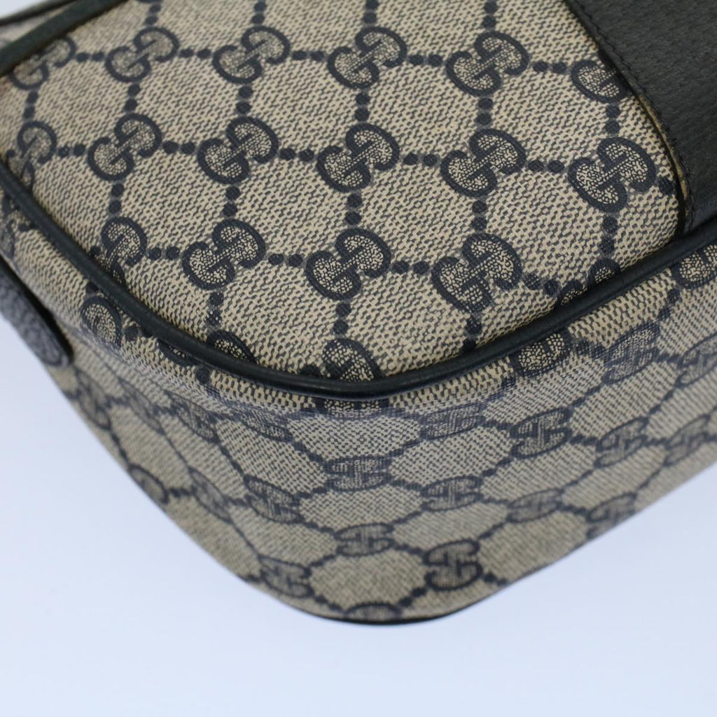 GUCCI GG Canvas Sherry Line Shoulder Bag Gray Red Navy 89 02 032 yk8710
