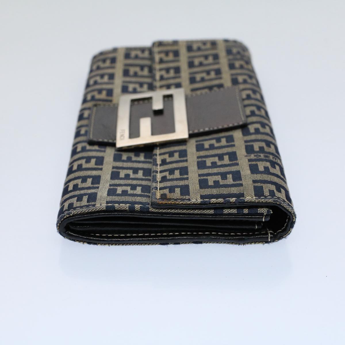 FENDI Zucchino Canvas Wallet Navy yk8715