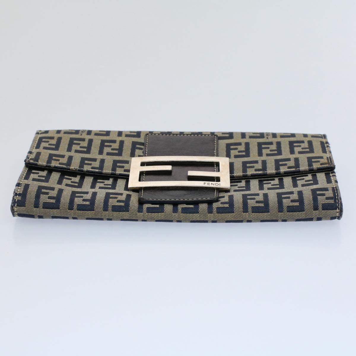 FENDI Zucchino Canvas Wallet Navy yk8715