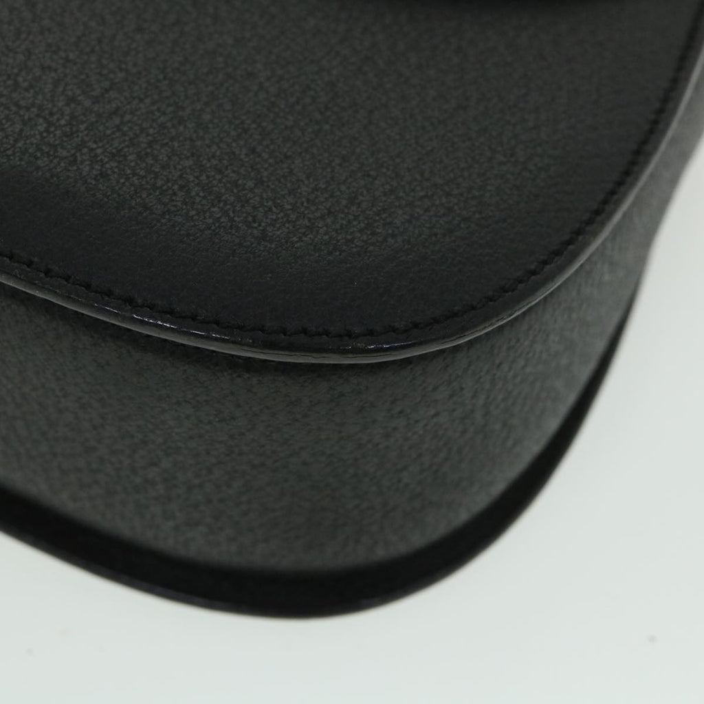 GUCCI Bamboo Hand Bag Leather Black 000 2113 0633 yk8763