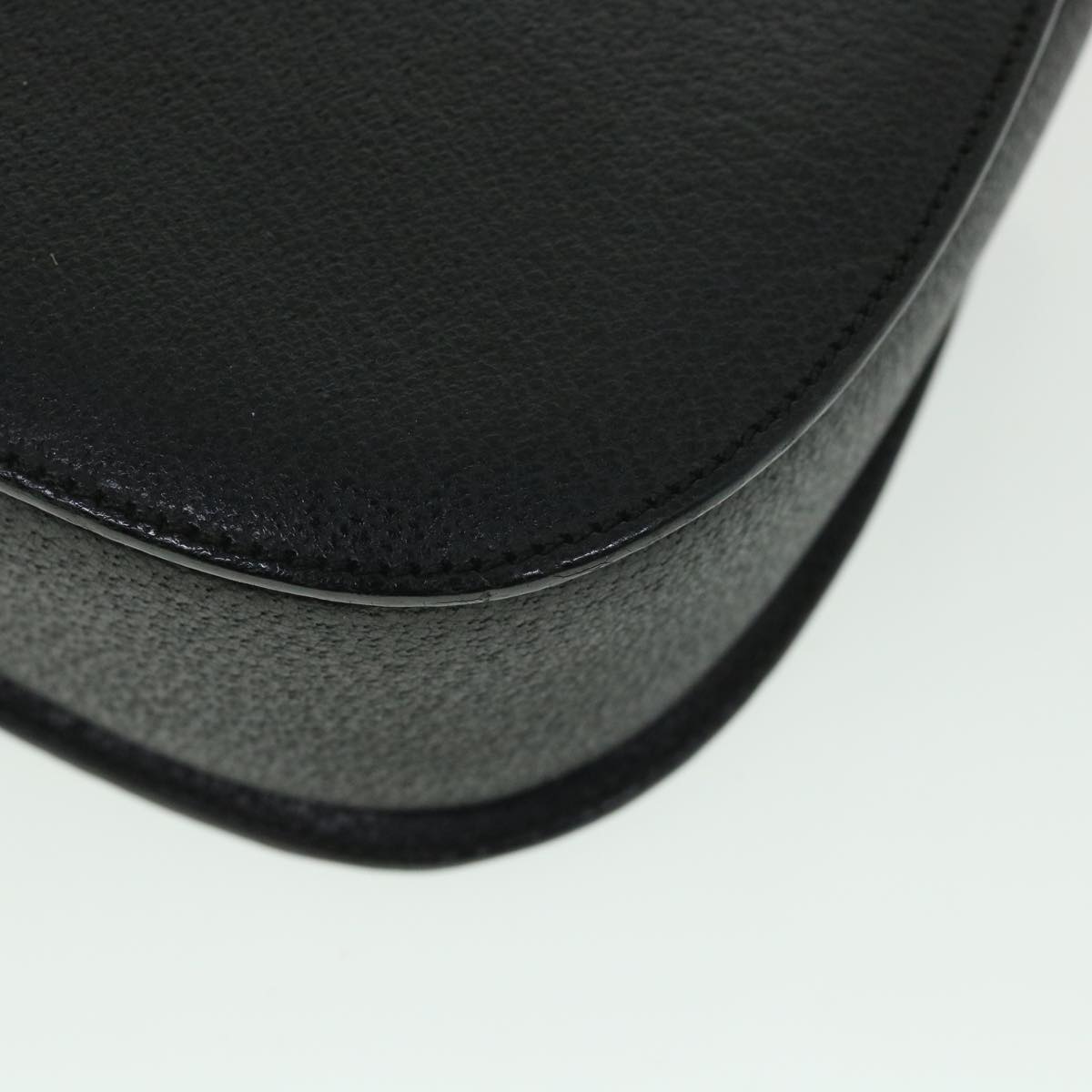 GUCCI Bamboo Hand Bag Leather Black 000 2113 0633 yk8763