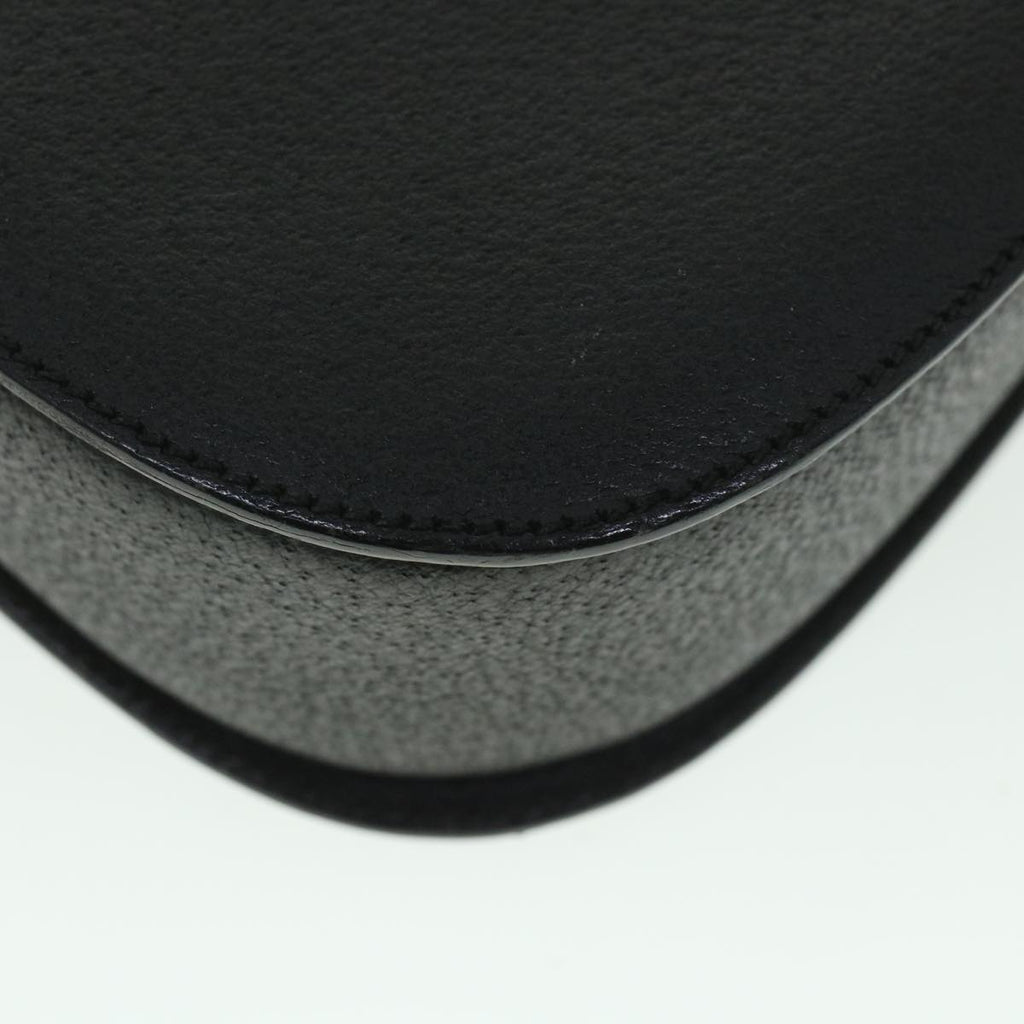 GUCCI Bamboo Hand Bag Leather Black 000 2113 0633 yk8763