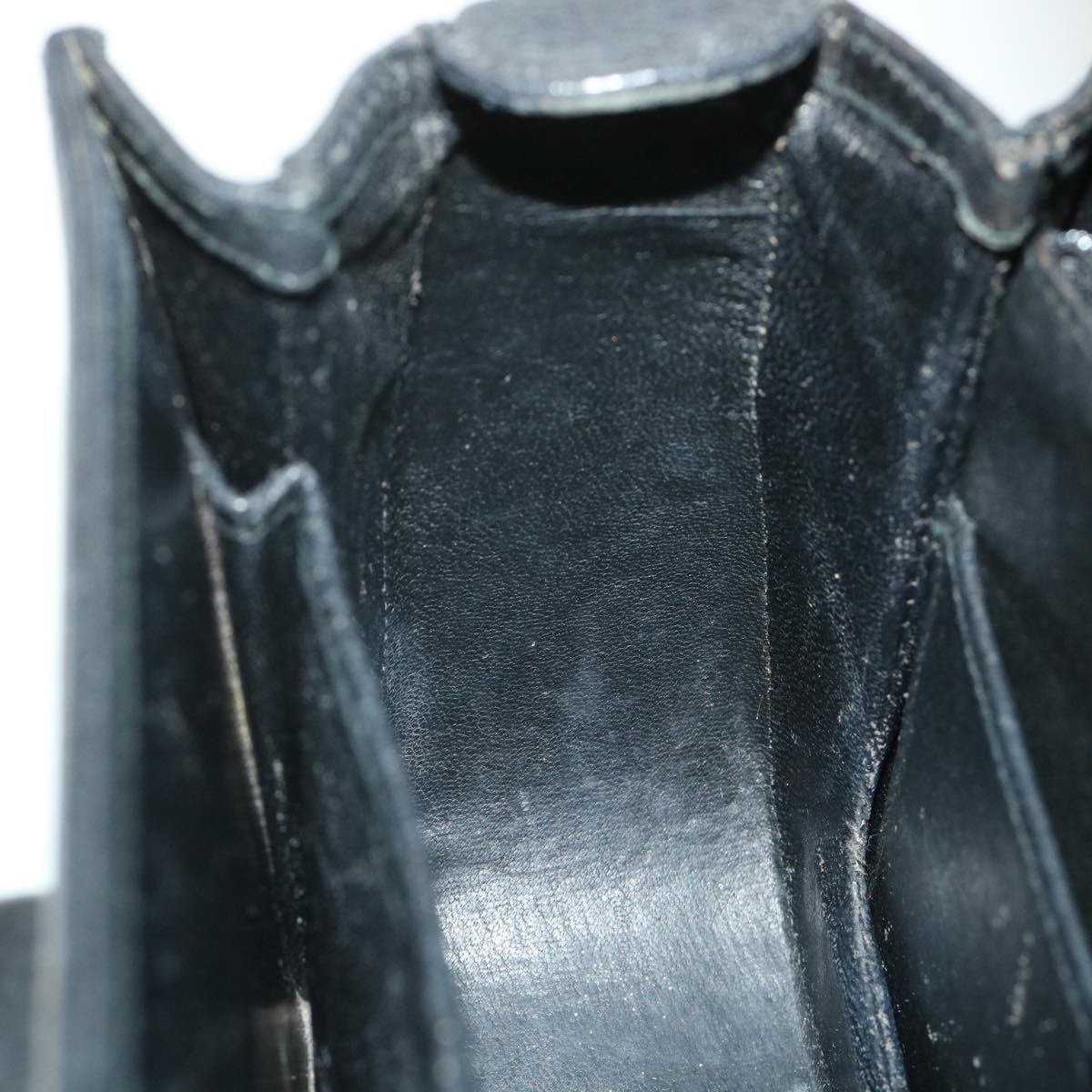 GUCCI Bamboo Hand Bag Leather Black 000 2113 0633 yk8763