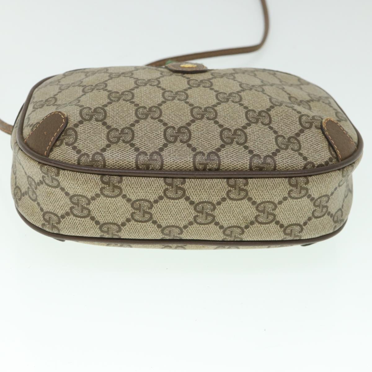 GUCCI GG Supreme Web Sherry Line Shoulder Bag Beige Red 156 02 066 yk8787