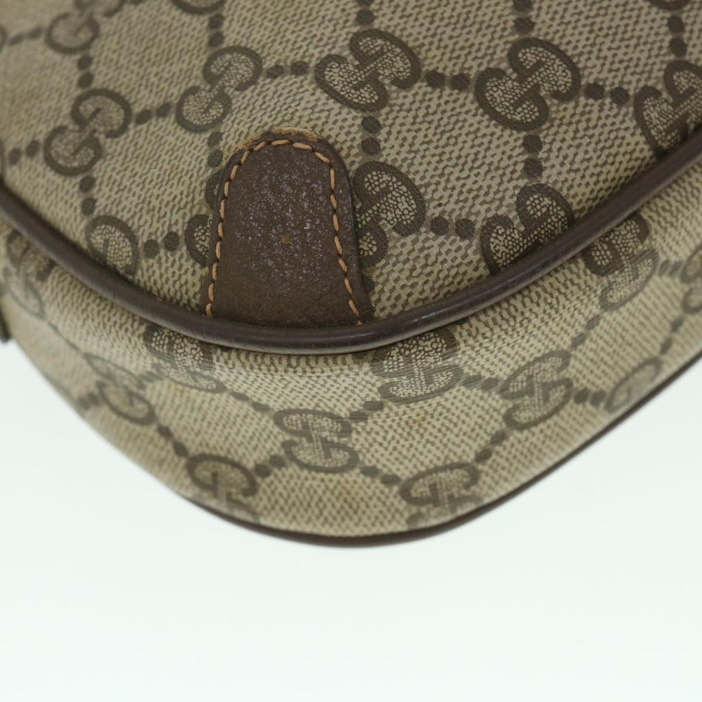 GUCCI GG Supreme Web Sherry Line Shoulder Bag Beige Red 156 02 066 yk8787