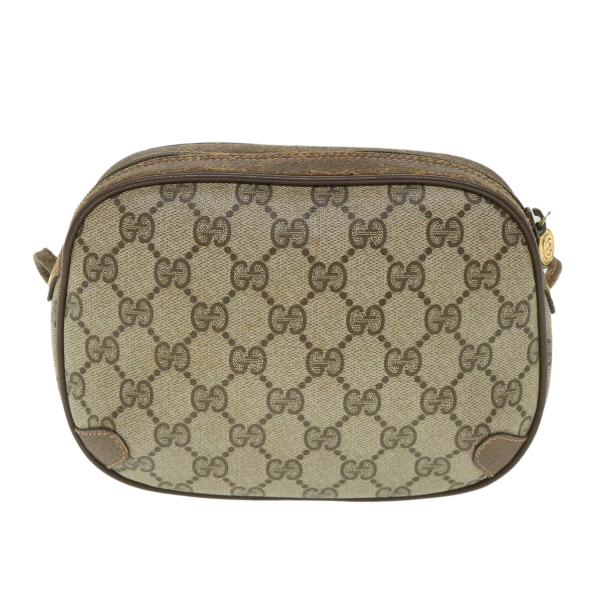 GUCCI GG Supreme Web Sherry Line Shoulder Bag Beige Red 156 02 066 yk8787