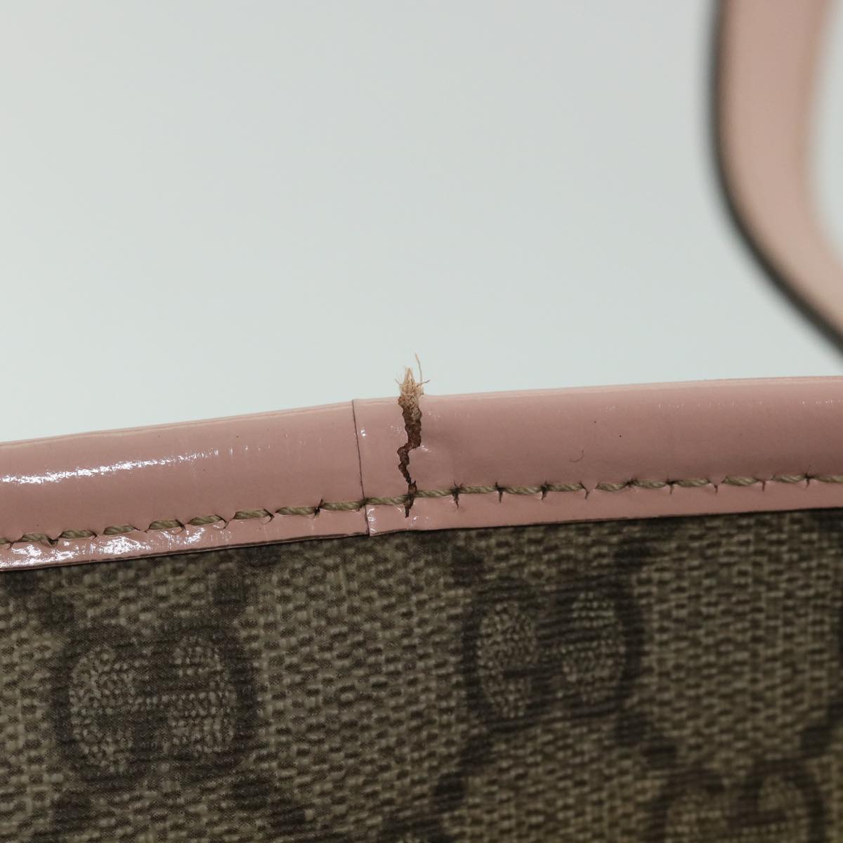 GUCCI GG Supreme Tote Bag PVC Leather Beige 211120 yk8792