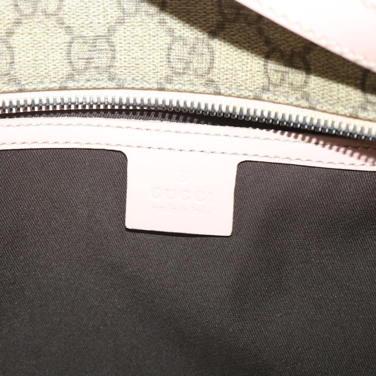 GUCCI GG Supreme Tote Bag PVC Leather Beige 211120 yk8792